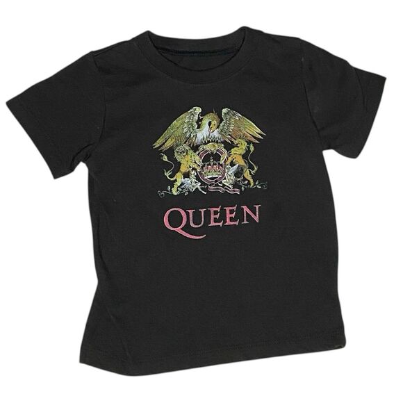 Queen Official Merch Black Graphic T-Shirt Size 2T - Picture 1 of 4